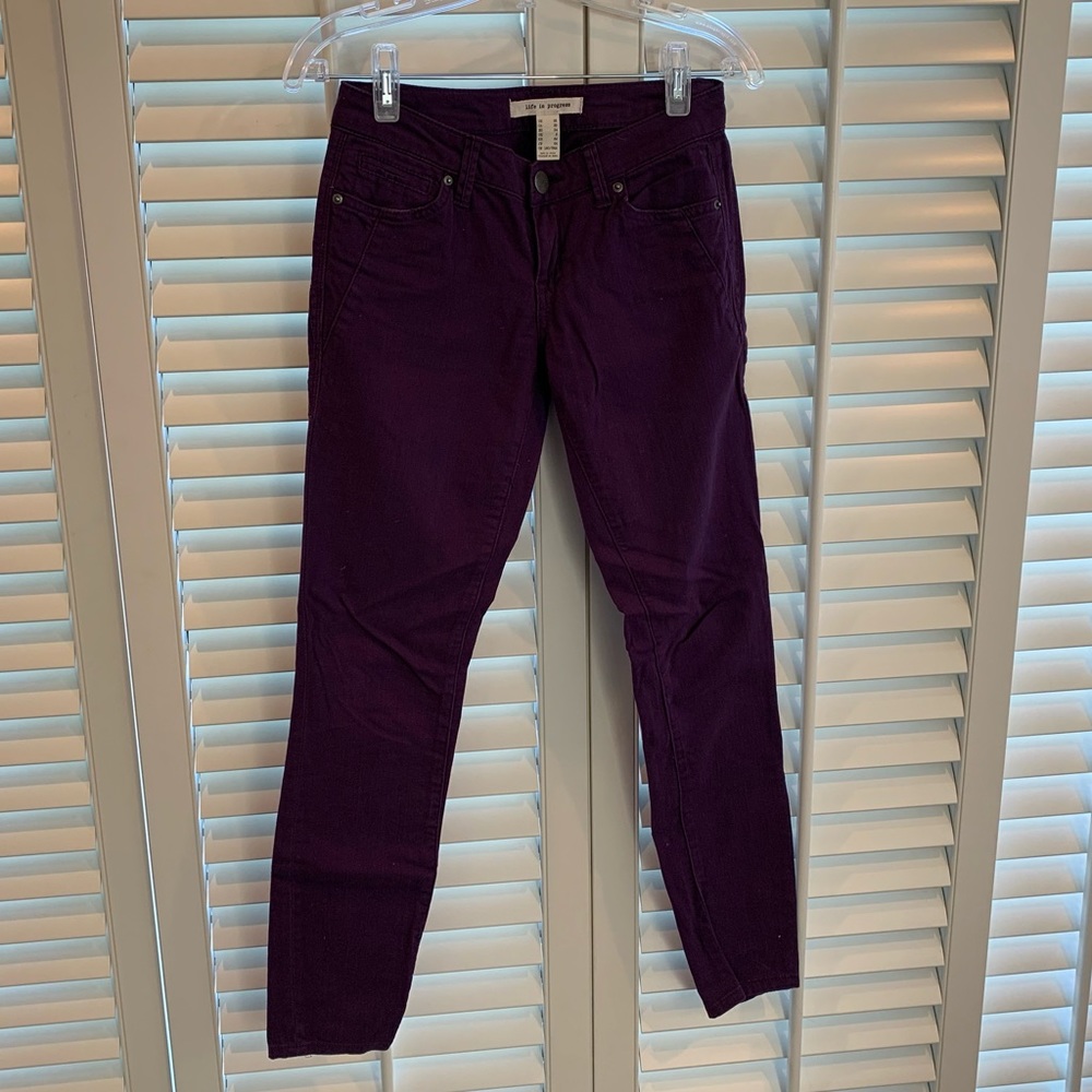 Purple skinny jeans 25